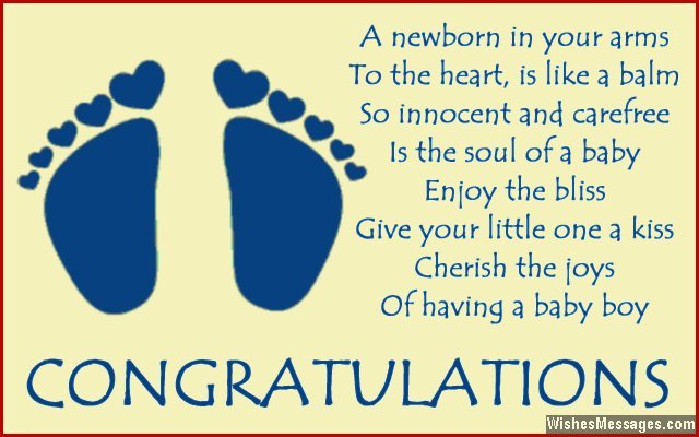 Congratulations For Baby Boy Poems For Newborn Baby Boy