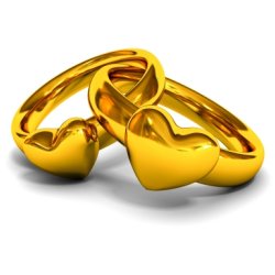 Gold heart shaped engagement rings