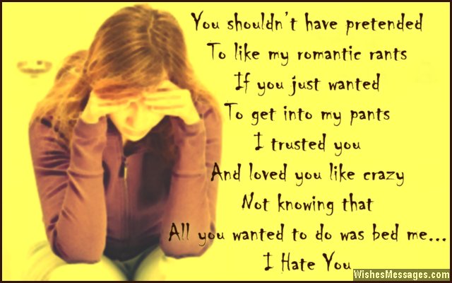 Hate You Messages for Ex-Boyfriend: Hate You Messages for Him ...