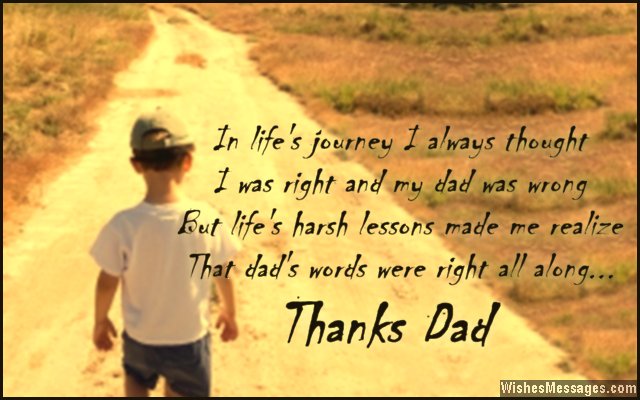 Thank You Dad Messages And Quotes 