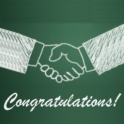 Hand shake for congratulations