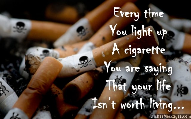 Inspirational quote for smokers to quit smoking