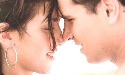 Couple romantic moment