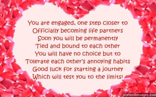 Funny Engagement Card Poems: Congratulations for Engagement