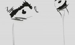 Eyes with tears