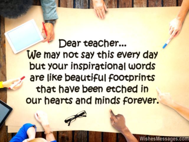 Thank You Notes for Teacher: Messages and Quotes – WishesMessages.com