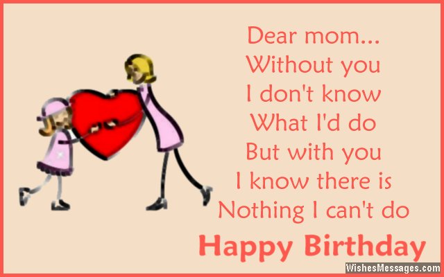 Cute birthday greeting for mom