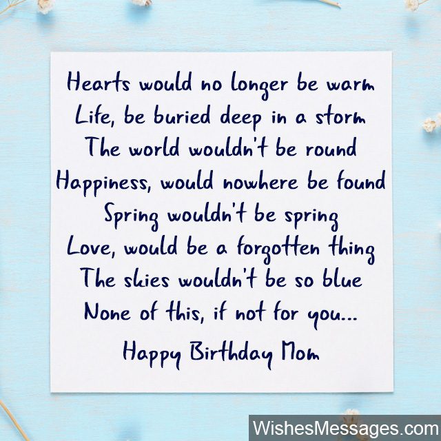 Birthday Poems for Mom – WishesMessages.com