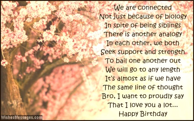 Birthday Poems For Brother Wishesmessages Com