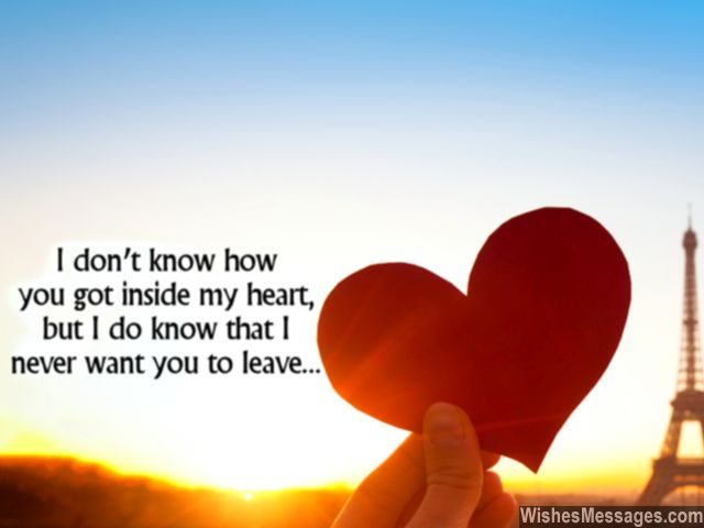 Heart i love you never leave me message