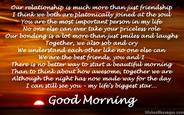 the in her for morning romantic sweet words WishesMessages.com Poems â€“ for Friends Good Morning