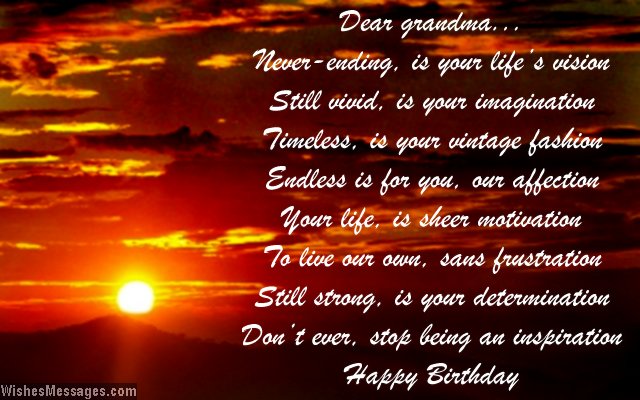 happy birthday nana poems