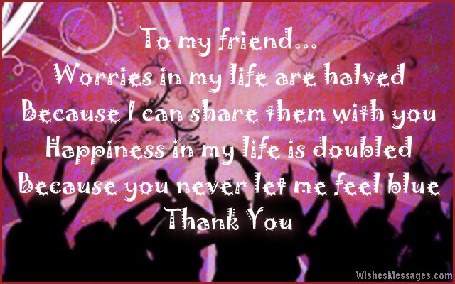 Thank You Messages For Friends Quotes And Notes Wishesmessages Com