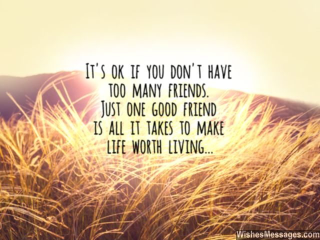 Friendship quote one true friend in life worth living