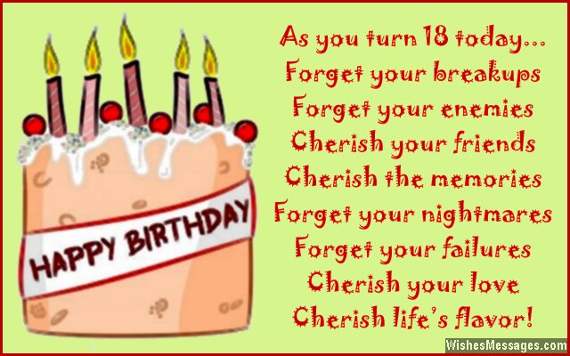 funny words of wisdom for 18th birthday