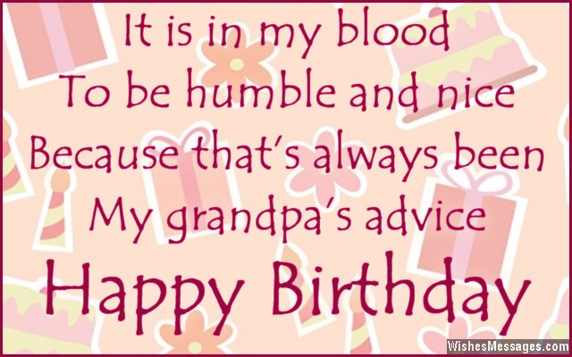 Birthday card quote for grandfather