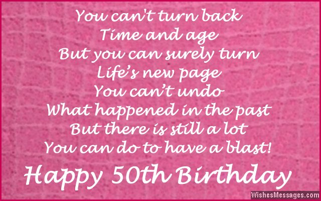 50th Birthday Wishes Quotes And Messages Wishesmessages Com