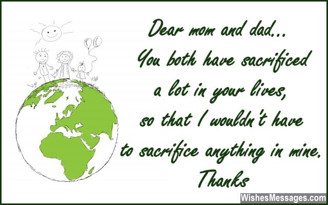 Thank You Notes For Parents Messages For Mom And Dad Wishesmessages Com