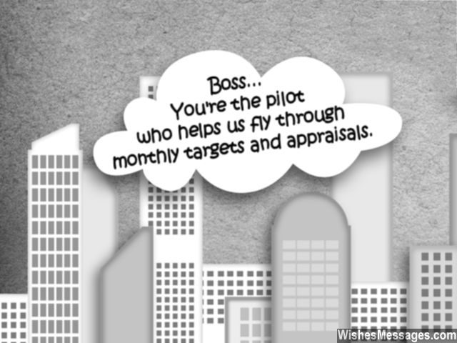 Cute thank you quote for boss pilot monthly targets