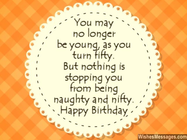 Funny 50th birthday wishes greeting card for turning fifty years old