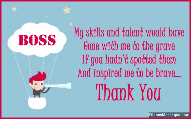 Thank You Notes For Boss Messages And Quotes To Say Thanks