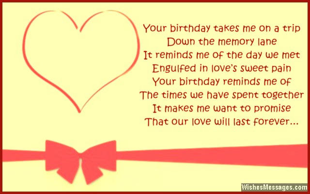 Happy birthday poem for girlfriend and boyfriend