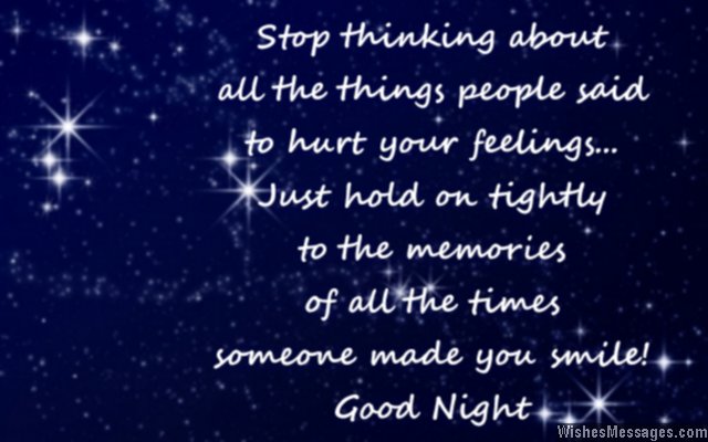 good night messages for friends in english