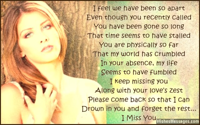 I Miss You Poems for Boyfriend: Missing You Poems for Him ...