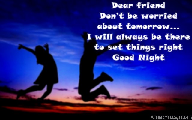 good night messages for friends in english