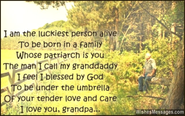 Sweet poem for grandpa grandfather