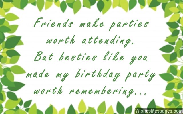 Thank You Quotes For Birthday Party