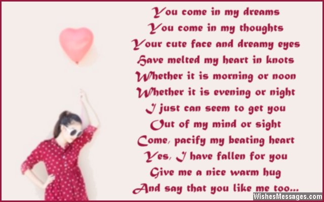 Sweet i like you poem for him