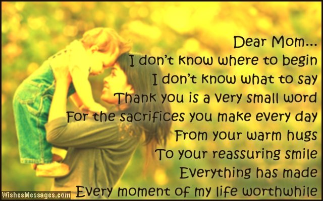 Thank You Mom Messages And Quotes Wishesmessages Com