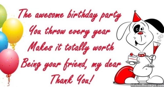 thank you quotes for birthday party