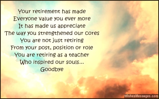 Retirement Poems For Teacher Happy Retirement Poems For Teachers