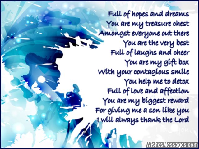 I Love You Poems For Son Wishesmessages Com