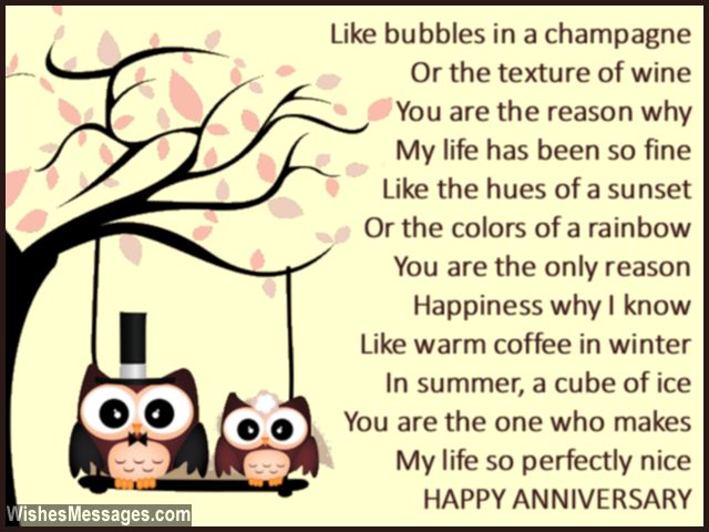 wedding anniversary rhymes