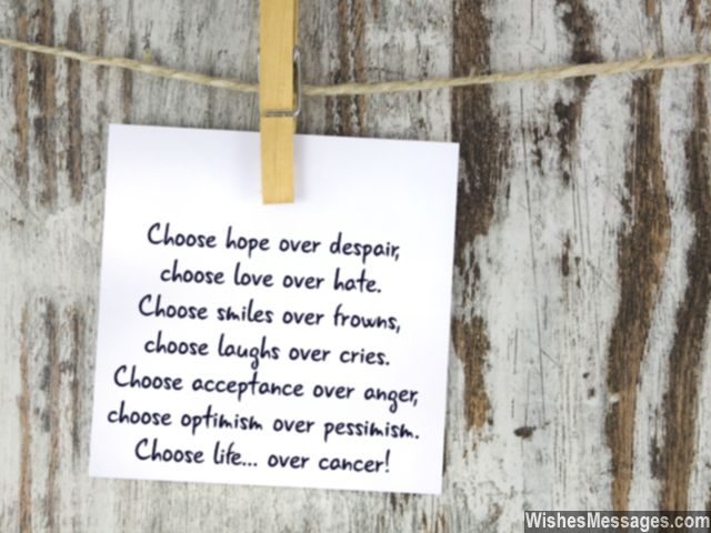 Choosing hope. Choose a smile.