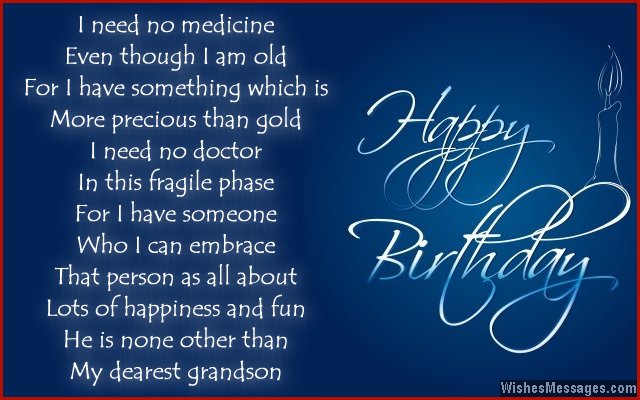 Birthday poems for grandson