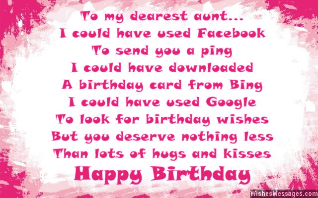 Birthday poems for aunt – WishesMessages.com