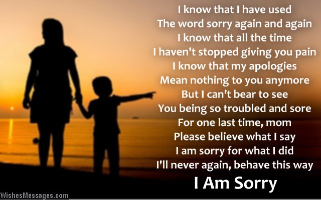 I Am Sorry Poems For Mom 