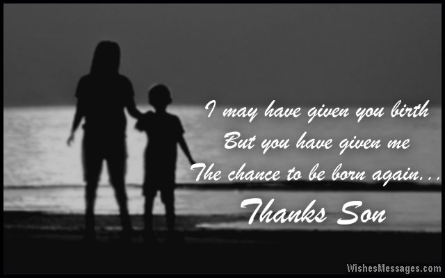 Thank You Messages For Son – Wishesmessages.com