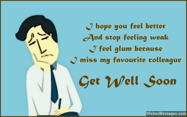 Get well soon messages for colleagues - WishesMessages.com