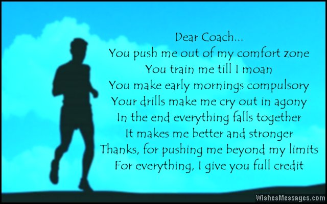 how to write a thank you speech for a coach