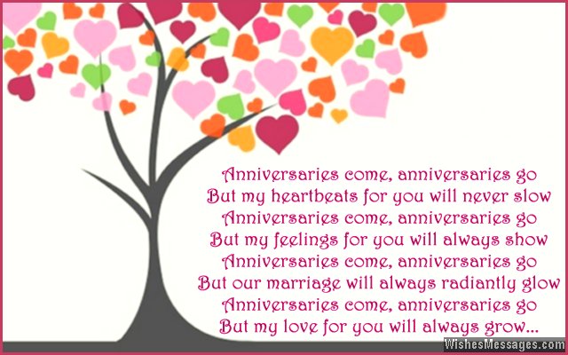 1st wedding anniversary poems for husband