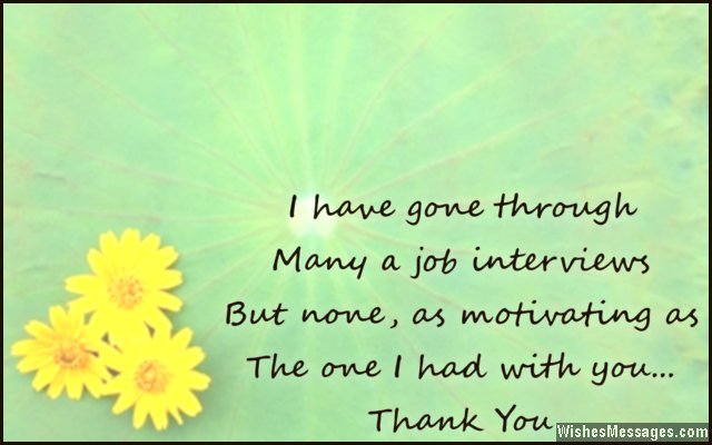 Thank You Messages For Job Interview: Thank You Notes – Wishesmessages.com