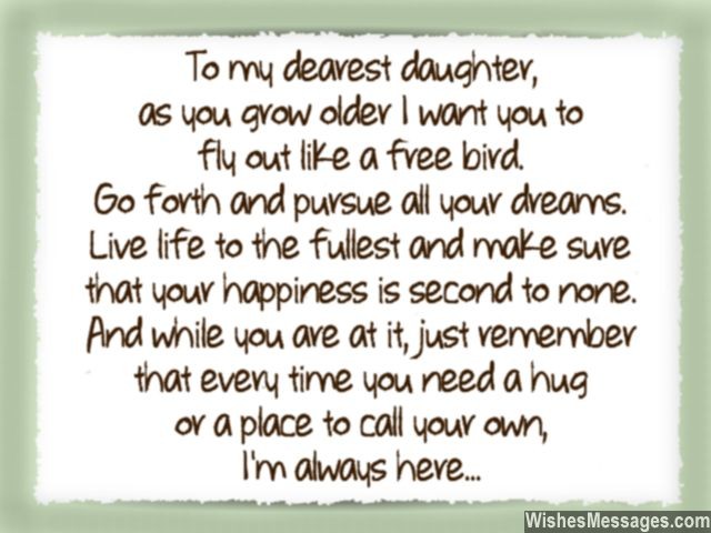 sweet quote for a daughter beautiful note from mom dad - Mother Daughter Quotes