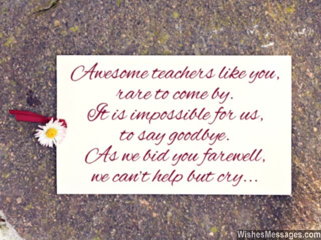 Farewell Messages for Teachers: Goodbye Quotes for Teachers and