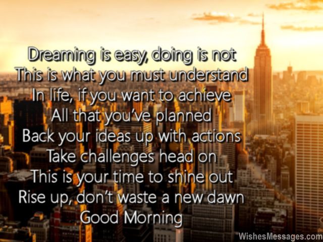 Inspirational Good Morning Poems Motivational Wishes 