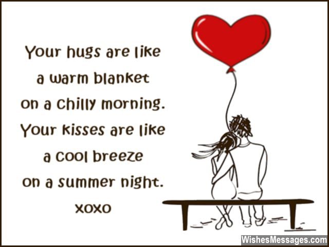 cute quote for boyfriend hugs and kisses - Boyfriend Quotes